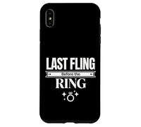 Design de célébration de l'enterrement de Vie de Jeune Fille « Last Fling Before The Ring » Coque pour iPhone XS Max