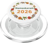 Design de célébration des expatriés du Kerala 2026 à Namaskaram PopSockets PopGrip pour MagSafe
