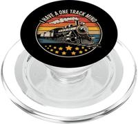 Design de chemin de fer vintage amusant pour les amateurs de train One Track Mind PopSockets PopGrip pour MagSafe