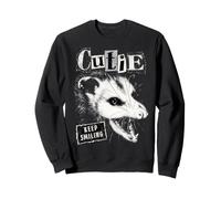 Design de Collage « Keep Smiling Opossum Punk » Sweatshirt