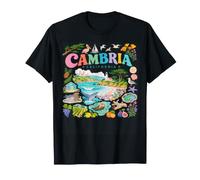 Design de Collage Naturel de Monuments côtiers de la Californie T-Shirt