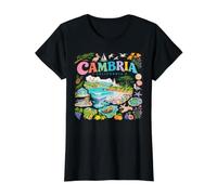 Design de Collage Naturel de Monuments côtiers de la Californie T-Shirt Graphique avec Valeur