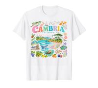 Design de Collage Naturel de Monuments côtiers de la Californie T-Shirt Graphique avec Valeur