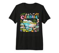 Design de Collage Naturel de Monuments côtiers de la Californie T-Shirt Haut de Gamme
