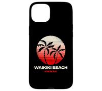 Design de Coucher de Soleil sur la Plage de Waikiki, Honolulu, Hawaï Coque pour iPhone 15 Plus