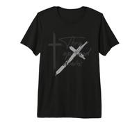 Design de Coup de Pinceau croisé Thru Ups and Downs T-Shirt Haut de Gamme