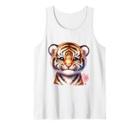Design de Dessin animé bébé Tigre pour Enfants et Amoureux des Animaux Débardeur