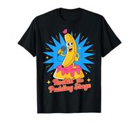 Design de Dessin animé Rockin' The Pudding Stage Banana Mic T-Shirt
