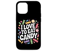 Design de friandises amusant « J'adore manger des bonbons » Coque pour iPhone 12/12 Pro