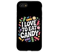 Design de friandises amusant « J'adore manger des bonbons » Coque pour iPhone SE (2020) / 7 / 8