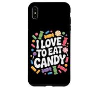 Design de friandises amusant « J'adore manger des bonbons » Coque pour iPhone XS Max