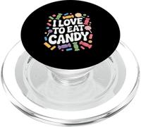 Design de friandises amusant « J'adore manger des bonbons » PopSockets PopGrip pour MagSafe
