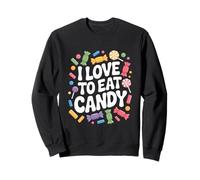 Design de friandises amusant « J'adore manger des bonbons » Sweatshirt