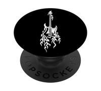 Design de Guitare Burning Fire pour Les Fans de Musique et Les guitaristes PopSockets PopGrip Adhésif