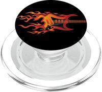 Design de Guitare Burning Fire pour Les Fans de Musique et Les guitaristes PopSockets PopGrip pour MagSafe