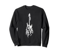 Design de Guitare Burning Fire pour Les Fans de Musique et Les guitaristes Sweatshirt