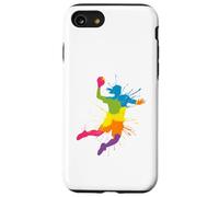 Design de Handball aux Couleurs Vives pour Les Amateurs d'esprit d'équipe Coque pour iPhone SE (2020) / 7/8