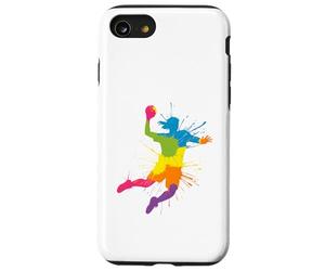 Design de Handball aux Couleurs Vives pour Les Amateurs d'esprit d'équipe Coque pour iPhone SE (2020) / 7/8