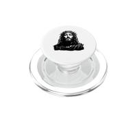 Design de Jésus couronné pour la Foi chrétienne PopSockets PopGrip pour MagSafe