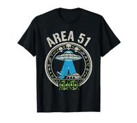 Design de la théorie du Complot Extraterrestre UFO Zone 51 T-Shirt