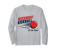Design de Ligue pour Adultes Kickball Kick Run Regroup en Semaine Manche Longue