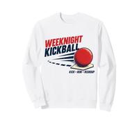 Design de Ligue pour Adultes Kickball Kick Run Regroup en Semaine Sweatshirt