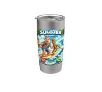 Design de mème amusant pour les vacances d'été 2026 entre frères Gobelet isotherme en acier inoxydable double paroi