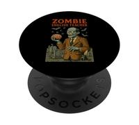 Design de mème d'halloween Amusant pour Professeur d'anglais Zombie PopSockets PopGrip Adhésif