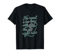 Design de motard « No Road Is Too Long » T-Shirt