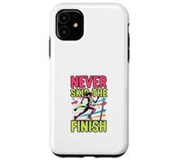 Design de Motivation pour la Course à Pied Never Skip The Finish Coque pour iPhone 11