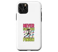 Design de Motivation pour la Course à Pied Never Skip The Finish Coque pour iPhone 11 Pro