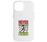 Design de Motivation pour la Course à Pied Never Skip The Finish Coque pour iPhone 14