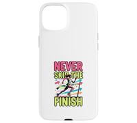 Design de Motivation pour la Course à Pied Never Skip The Finish Coque pour iPhone 15 Plus