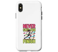 Design de Motivation pour la Course à Pied Never Skip The Finish Coque pour iPhone X/XS