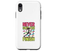 Design de Motivation pour la Course à Pied Never Skip The Finish Coque pour iPhone XR