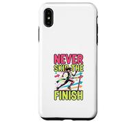 Design de Motivation pour la Course à Pied Never Skip The Finish Coque pour iPhone XS Max