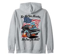 Design de Muscle Car trop drôle, trop Chaud pour Le Paradis, trop Cool pour l'enfer Sweat à Capuche