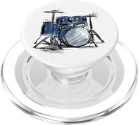 Design de Musique de Batteur Cool avec Un Croquis d'un kit de Batterie PopSockets PopGrip pour MagSafe