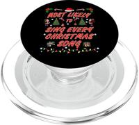 Design de Noël Le Plus susceptible de Chanter Chaque Chanson de Noël PopSockets PopGrip pour MagSafe