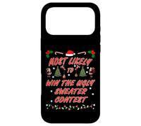 Design de Noël Le Plus susceptible de Gagner Le Concours de Pull Laid Coque pour iPhone 17 Pro Max