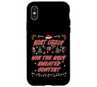 Design de Noël Le Plus susceptible de Gagner Le Concours de Pull Laid Coque pour iPhone X/XS