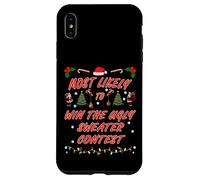 Design de Noël Le Plus susceptible de Gagner Le Concours de Pull Laid Coque pour iPhone XS Max