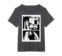 Design de Page de Bande dessinée T-Shirt, Femme Grandes Tailles, Chiné Foncé, 4X