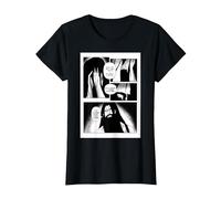 Design de Page de Bande dessinée T-Shirt, Femme, Noir, L