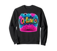 Design de parc d'attractions arc-en-ciel rétro d'Orlando en Floride Sweatshirt