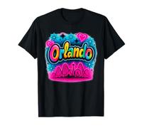 Design de parc d'attractions arc-en-ciel rétro d'Orlando en Floride T-Shirt