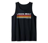 Design de Plage Vintage à Rayures rétro de Laguna Beach California Débardeur
