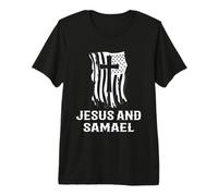 Design de prière catholique Jésus et Saint Samaël Archange T-Shirt Haut de Gamme