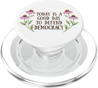 Design de Protestation Florale pour défendre la démocratie militante Art PopSockets PopGrip pour MagSafe