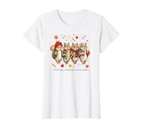 Design de Salle de automne pour la rentrée Scolaire Squirrel Squad T-Shirt Graphique avec Valeur, Femme, Blanc, XS